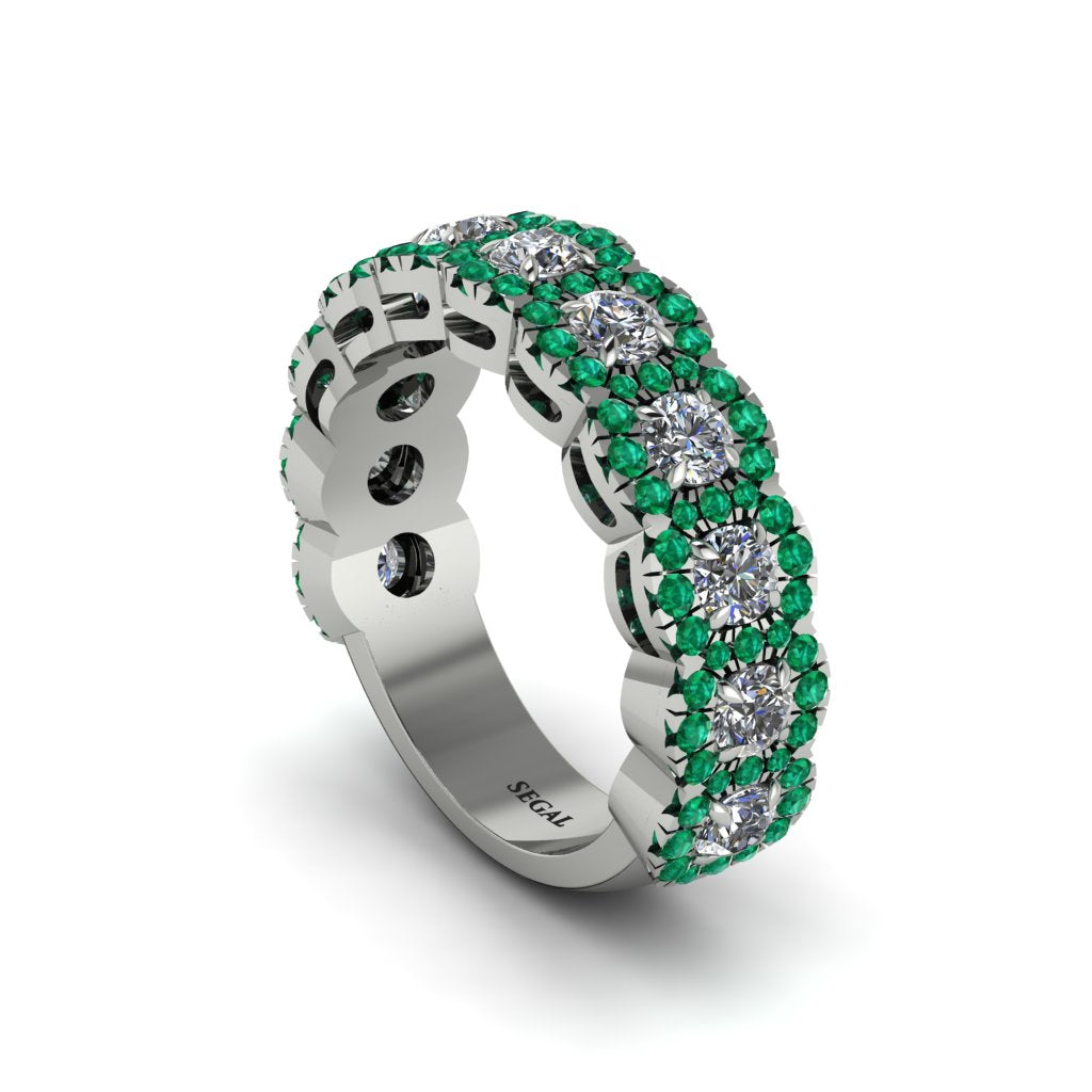 Diamond Blossoming Love Halo Wedding Band - Annalise No. 18