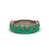 Emerald Blossoming Love Halo Wedding Band - Annalise No. 20 image 2