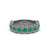 Emerald Blossoming Love Halo Wedding Band - Annalise No. 6 image 2