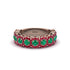 Emerald Blossoming Love Halo Wedding Band - Annalise No. 50 image 2