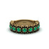 Emerald Blossoming Love Halo Wedding Band - Annalise No. 34 image 2