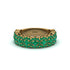 Emerald Blossoming Love Halo Wedding Band - Annalise No. 19 image 2