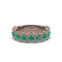 Emerald Blossoming Love Halo Wedding Band - Annalise No. 5 image 2
