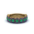 Emerald Blossoming Love Halo Wedding Band - Annalise No. 64 image 2