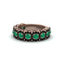 Emerald Blossoming Love Halo Wedding Band - Annalise No. 35 image 3