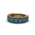 Emerald Blossoming Love Halo Wedding Band - Annalise No. 64 image 3