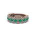 Emerald Blossoming Love Halo Wedding Band - Annalise No. 5 image 3