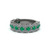 Emerald Blossoming Love Halo Wedding Band - Annalise No. 6 image 3