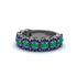 Emerald Blossoming Love Halo Wedding Band - Annalise No. 66 image 3