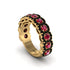 Ruby Blossoming Love Halo Wedding Band - Annalise No. 40 image 1