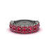 Ruby Blossoming Love Halo Wedding Band - Annalise No. 57 image 2