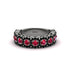 Ruby Blossoming Love Halo Wedding Band - Annalise No. 42 image 2