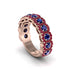 Sapphire Blossoming Love Halo Wedding Band - Annalise No. 59 image 1
