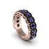 Sapphire Blossoming Love Halo Wedding Band - Annalise No. 44 image 1