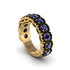 Sapphire Blossoming Love Halo Wedding Band - Annalise No. 43 image 1