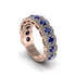 Sapphire Blossoming Love Halo Wedding Band - Annalise No. 14 image 1