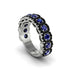 Sapphire Blossoming Love Halo Wedding Band - Annalise No. 45 image 1