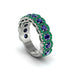 Sapphire Blossoming Love Halo Wedding Band - Annalise No. 30 image 1