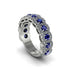 Sapphire Blossoming Love Halo Wedding Band - Annalise No. 15 image 1