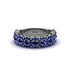 Sapphire Blossoming Love Halo Wedding Band - Annalise No. 75 image 2