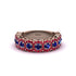 Sapphire Blossoming Love Halo Wedding Band - Annalise No. 59 image 2