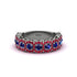 Sapphire Blossoming Love Halo Wedding Band - Annalise No. 60 image 2
