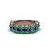 Sapphire Blossoming Love Halo Wedding Band - Annalise No. 29 image 2