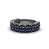 Sapphire Blossoming Love Halo Wedding Band - Annalise No. 45 image 3