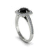 Black Diamond Cathedral Halo Engagement Ring - Luciana No. 9 image 2
