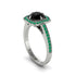 Black Diamond Cathedral Halo Engagement Ring - Luciana No. 24 image 2