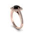 Black Diamond Cathedral Halo Engagement Ring - Luciana No. 8 image 2