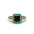 Black Diamond Cathedral Halo Engagement Ring - Luciana No. 23 image 1