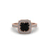 Black Diamond Cathedral Halo Engagement Ring - Luciana No. 8 image 1