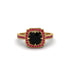 Black Diamond Cathedral Halo Engagement Ring - Luciana No. 52 image 1