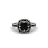 Black Diamond Cathedral Halo Engagement Ring - Luciana No. 39 image 1