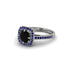 Black Diamond Cathedral Halo Engagement Ring - Luciana No. 69 image 3
