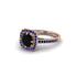 Black Diamond Cathedral Halo Engagement Ring - Luciana No. 68 image 3
