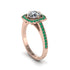 Diamond Cathedral Halo Engagement Ring - Luciana No. 17 image 2