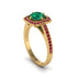Emerald Cathedral Halo Engagement Ring - Luciana No. 49 image 2