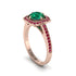 Emerald Cathedral Halo Engagement Ring - Luciana No. 50 image 2