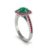 Emerald Cathedral Halo Engagement Ring - Luciana No. 51 image 2