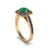Emerald Cathedral Halo Engagement Ring - Luciana No. 64 image 2
