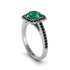 Emerald Cathedral Halo Engagement Ring - Luciana No. 36 image 2