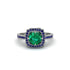Emerald Cathedral Halo Engagement Ring - Luciana No. 66 image 1