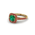 Emerald Cathedral Halo Engagement Ring - Luciana No. 49 image 3
