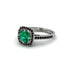 Emerald Cathedral Halo Engagement Ring - Luciana No. 36 image 3