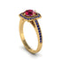 Ruby Cathedral Halo Engagement Ring - Luciana No. 70 image 2