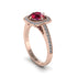 Ruby Cathedral Halo Engagement Ring - Luciana No. 11 image 2