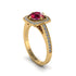 Ruby Cathedral Halo Engagement Ring - Luciana No. 10 image 2