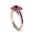 Ruby Cathedral Halo Engagement Ring - Luciana No. 71 image 2